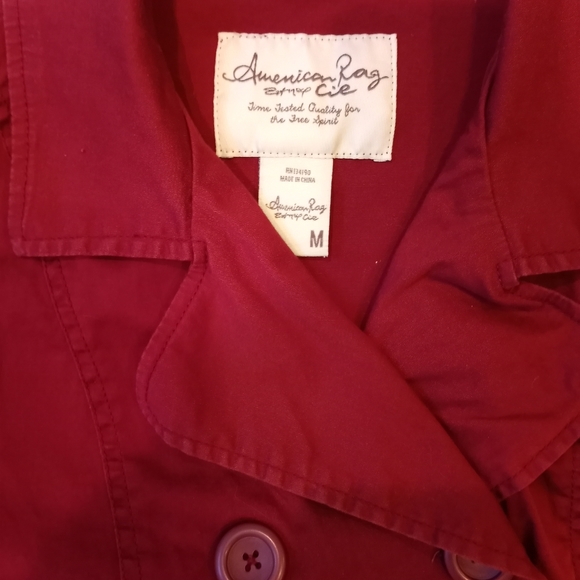 American Rag Cie Maroon Jacket size M - Picture 2 of 3